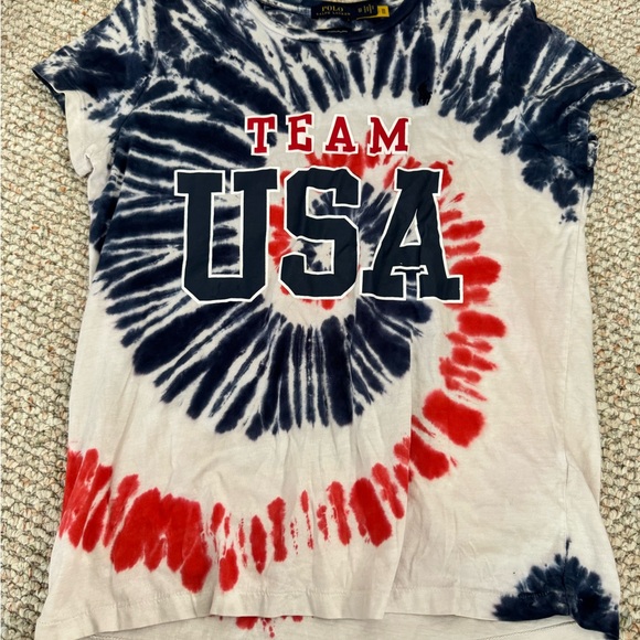 Ralph Lauren Tops - Ralph Lauren Team USA Tie-Dye Tee - Red, Blue, White